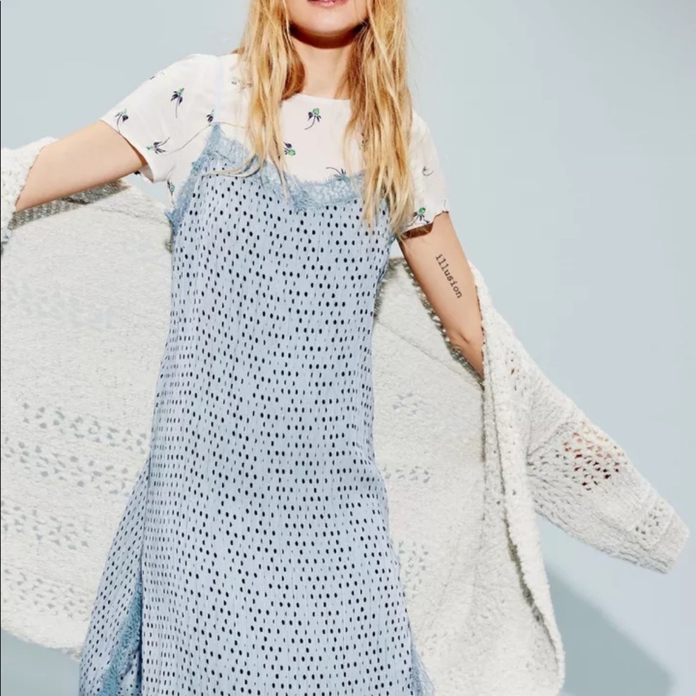 Free People Light Blue Midi Dress